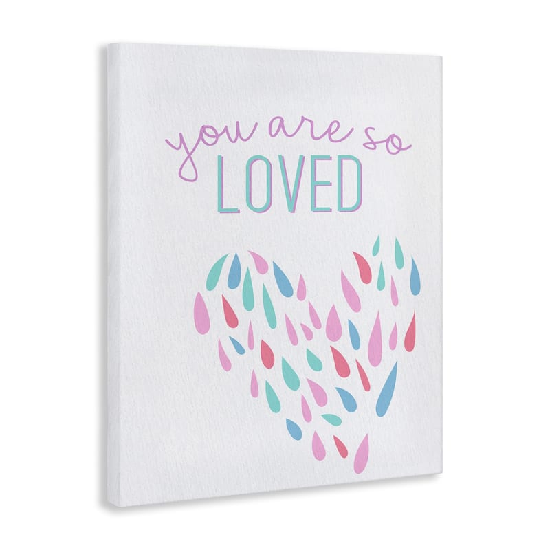 Stupell So Loved Abstract Heart Canvas Wall Art Design By Kim Allen