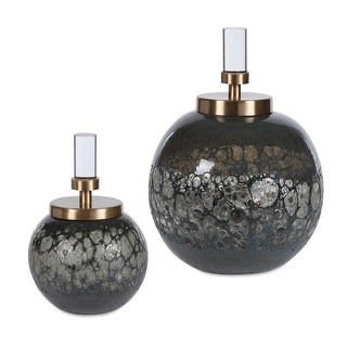 Uttermost 17729 Cessair 7" Wide Crystal and Glass Bottles - Set of 2