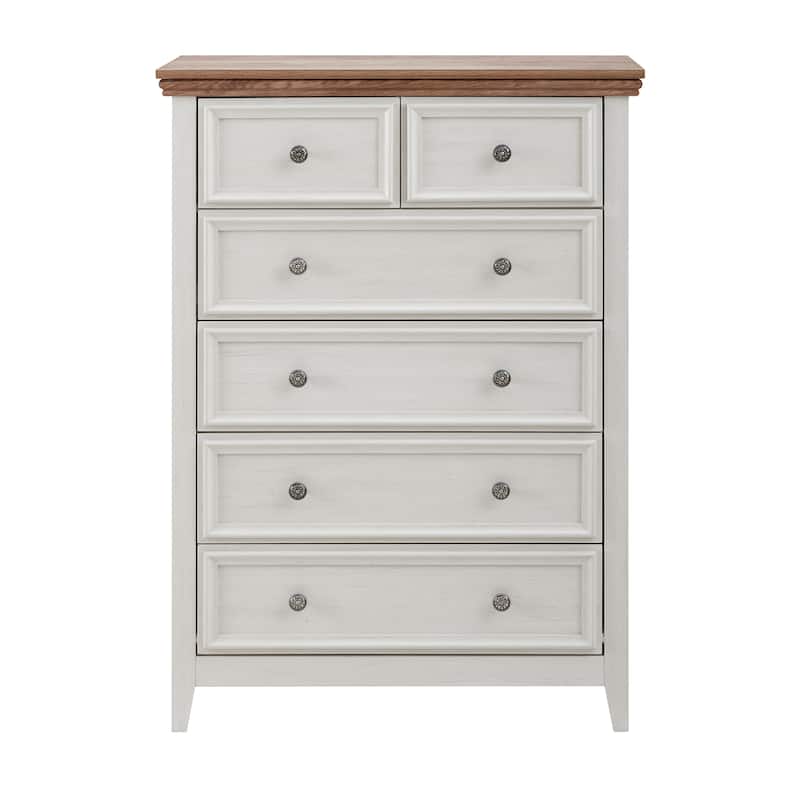 Beige Modern 6-Drawer Dresser, Closet Organizer for Living Room
