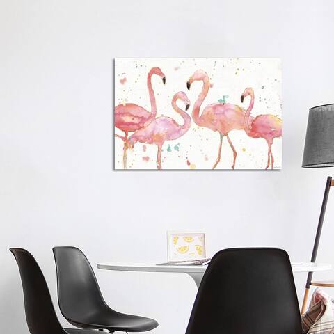 iCanvas "Flamingo Fever I" by Anne Tavoletti Canvas Print