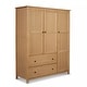 preview thumbnail 15 of 21, Grain Wood Furniture Shaker Wood 3-door Armoire - 60x72x22
