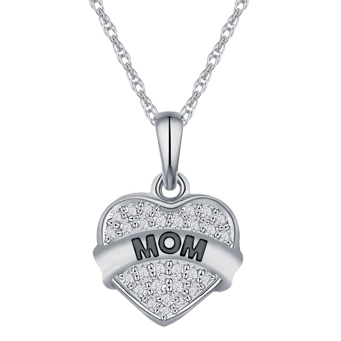 mom diamond pendant