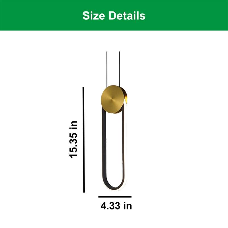 2 Light pendant light black, gold bathroom lighting metal hanging lamp