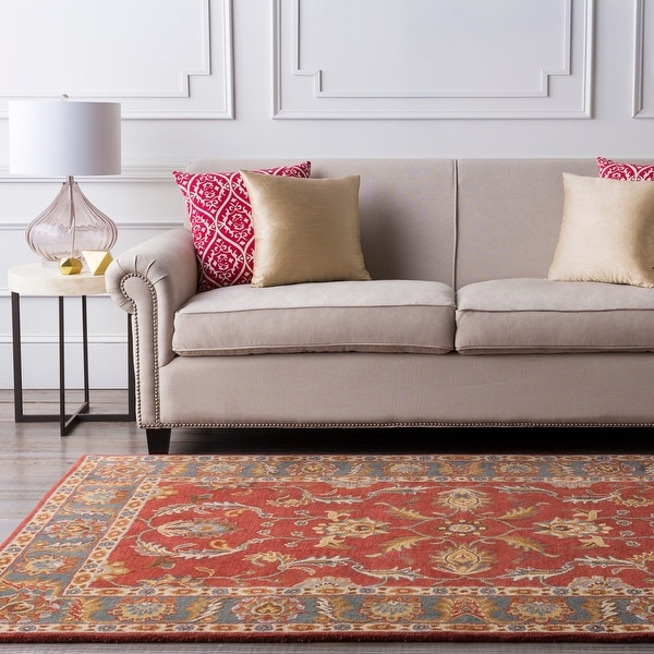Coliseum Hand Tufted Traditional Border Wool Area Rug. Opens flyout.