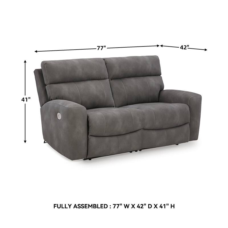 Signature Design by Ashley Next-Gen DuraPella 2-Piece Power Reclining Sectional Loveseat - 77"W x 42"D x 41"H