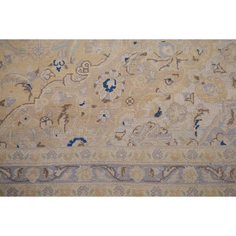 Muted Kashan Vintage Persian Area Rug Handmade Wool Carpet - 8'3" x 11'7"