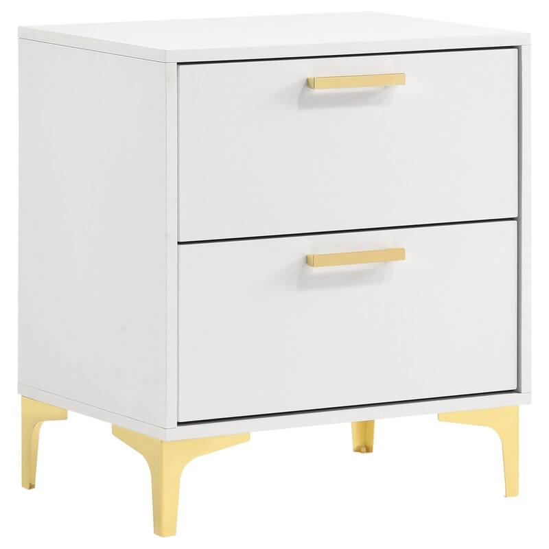 2-Drawer Rectangular Nightstand，Suitable for bedrooms,living rooms,apartments