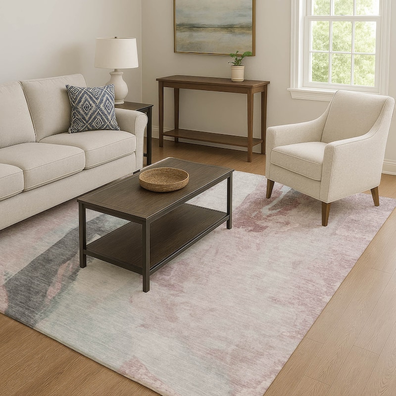 Premium Washable Super Soft Abstract Brushstrokes Mayfield Rug