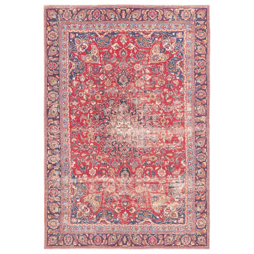 ECARPETGALLERY Hand-knotted Antalya Vintage Red Wool Rug - 5'11 x 8'9