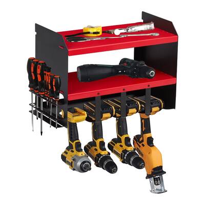 Power Tool Organizer Wall Mount, Storage Tool Rack for Electric Drill Charging Station for Garage and Workshop