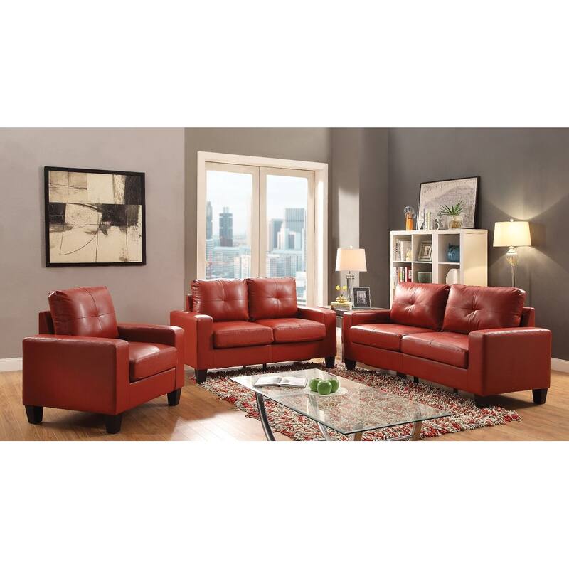 Modular Sofa, RED, PU, 71x32x36 inches