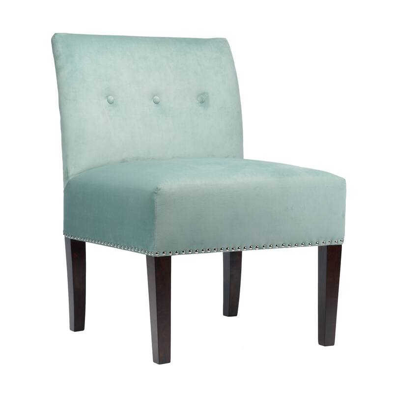 Samantha Indoor Living Room Velvet Slipper Chair by Sole Designs - Tiffany