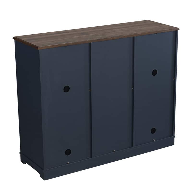 47 in. Modern X-Door Wine Cabinet w/ Built-in Wine Rack - 47" in Width