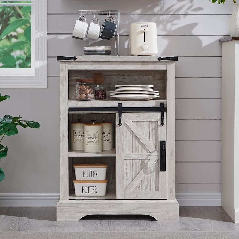 Farmhouse Bathroom Floor Cabinet, Small Storage Cabinet for Bathroom