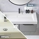 preview thumbnail 17 of 32, Vera Rectangular White Composite Stone Console Bathroom Vanity Sink
