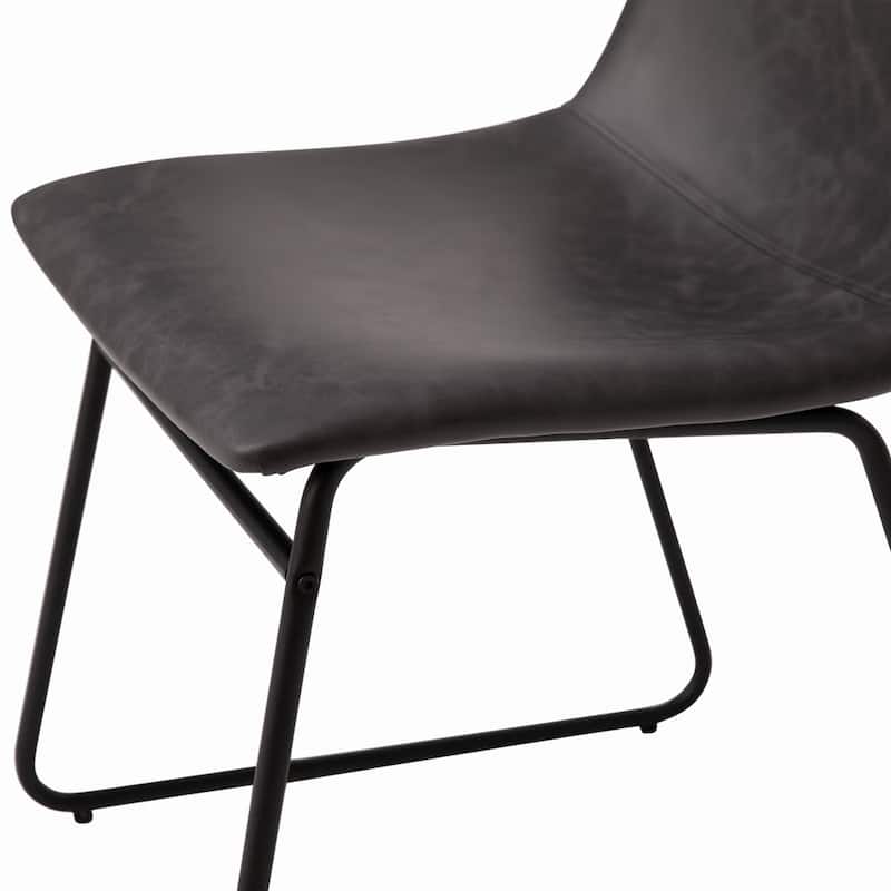 18 Inch Indoor Dining Table Chairs, LeatherSoft Upholstery-Set of 2
