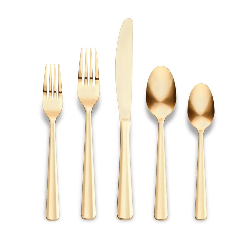 Ornative ALICJA Stainless Steel 42 Pieces Flatware Set with Buffet - 10.71" H x 14.37" W x 1.77" D