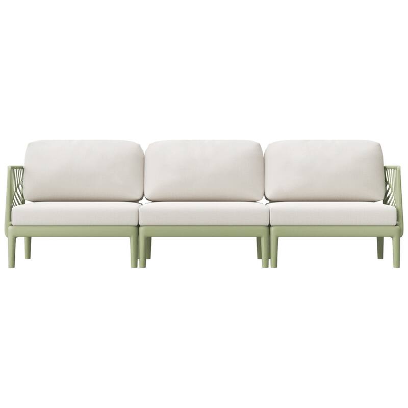 Frond and Form Outdoor Patio Sofa with Cushions
