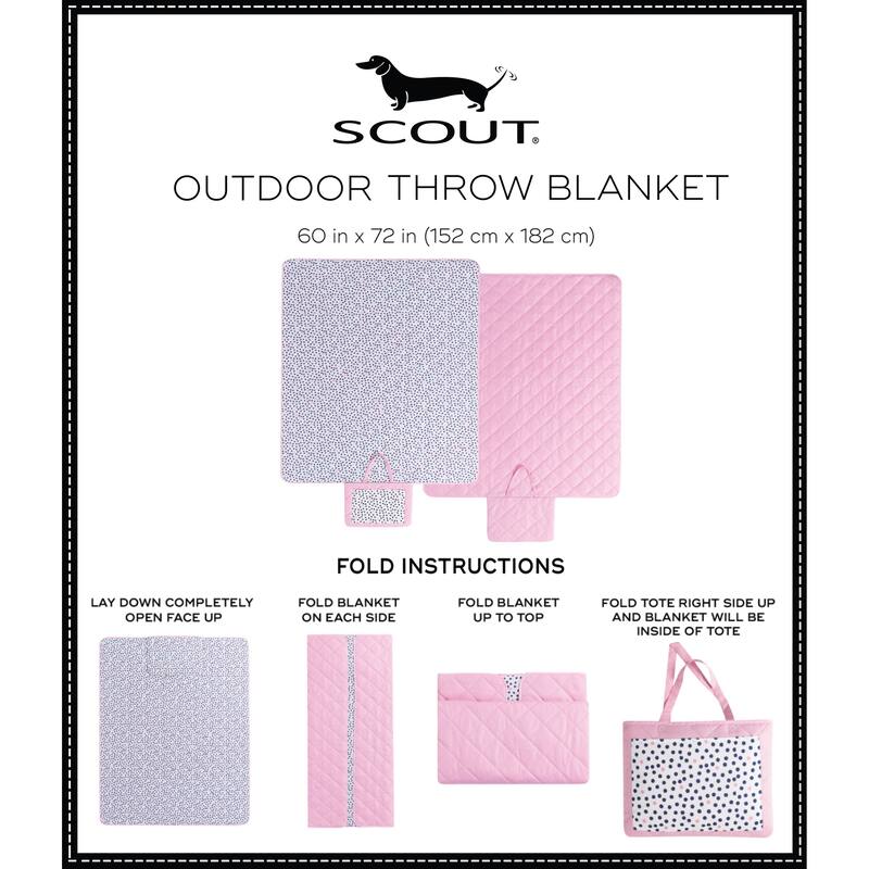 SCOUT Guys and Dots 60x72 Water Resistant Outdoor Blanket