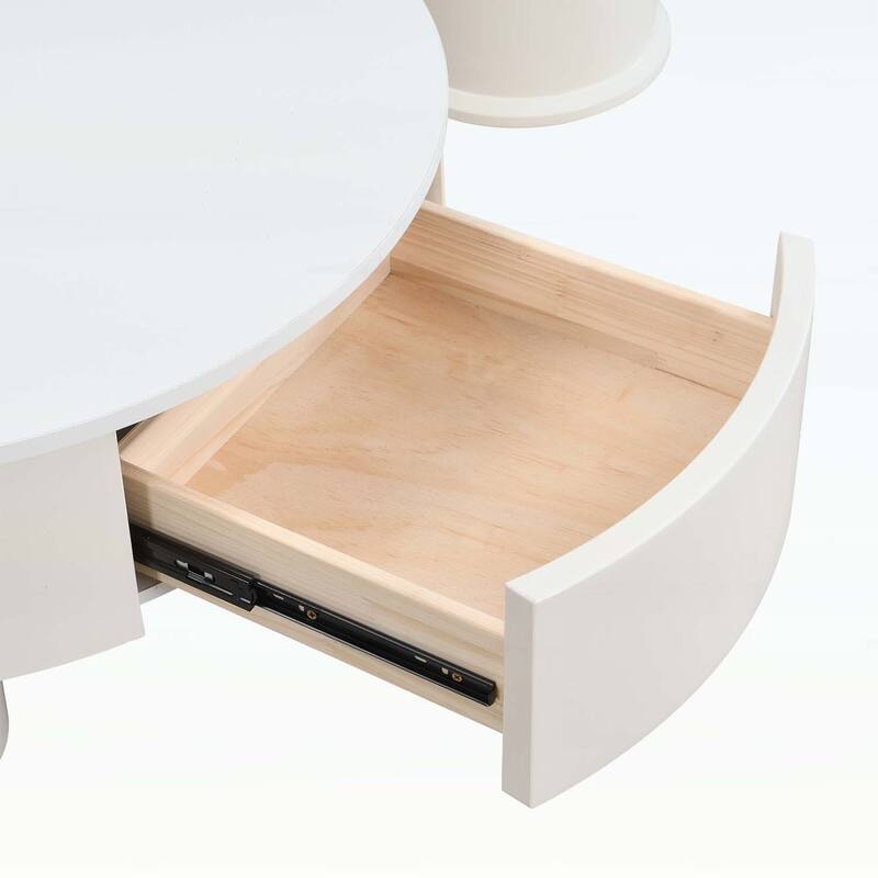 Modern Nesting Coffee Table Set of 2 with Storage,for Living Room
