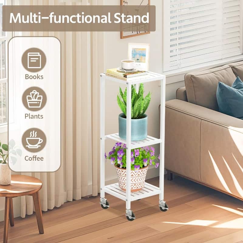 3 Tier Black Metal Plant Stand - 11.6 x 10.8 x 33.7 inches