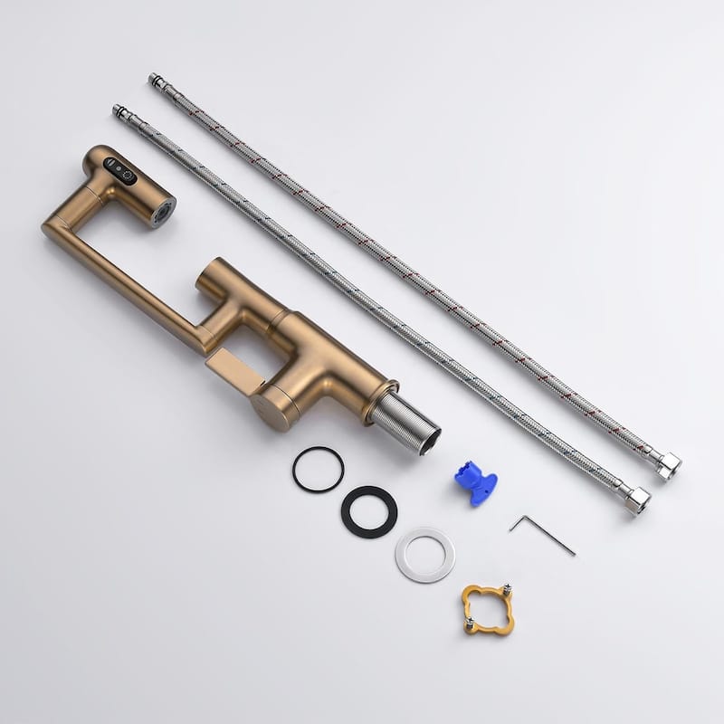 Lefton Rotatable Bathroom Faucet with Temperature Display in Fahrenheit (Batteries-Free), BF2204