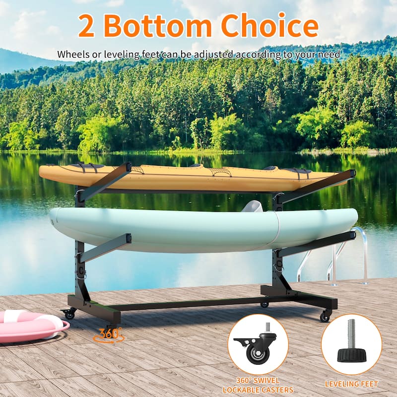 Freestanding Kayak Storage Rack – Holds 2 Kayaks