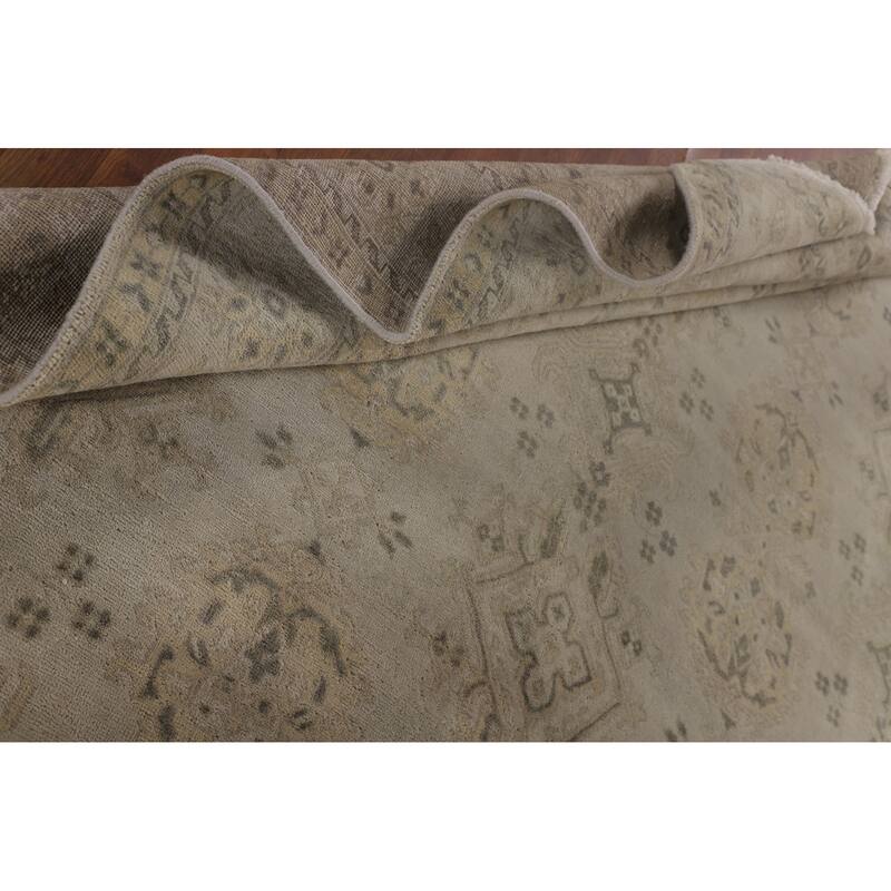 All-Over Oushak Oriental Area Rug Handmade Wool Carpet - 7'11" x 9'11"