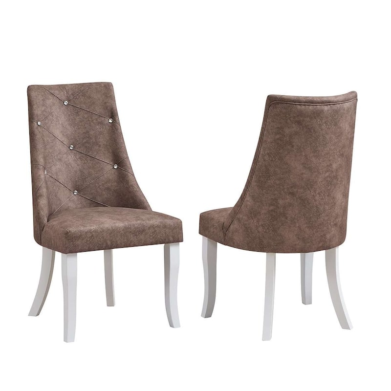 Upholstered Dining Room Chairs, Set of 2, Dark Brown Bed Bath & Beyond 39086980