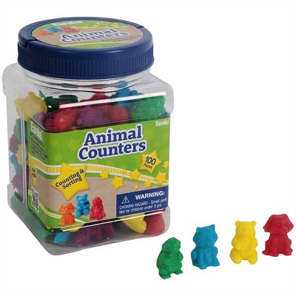slide 2 of 2, Tub of Animal Counters