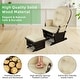 preview thumbnail 27 of 25, Wood Baby Glider and Ottoman Cushion Set with Padded Armrests for Nursing - 29.5" x 26" x 40"