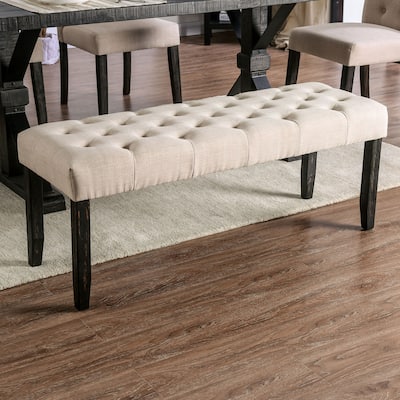 Copper Grove Chalwa Rustic Tufted 48-inch Dining Bench