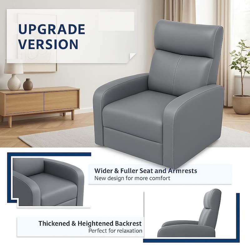 Recliner Chair for Adults, with Side Pocket, Tall Back
