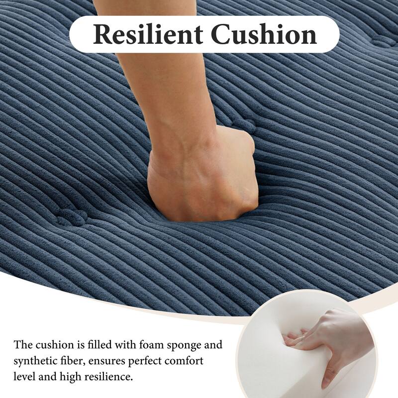 32.57" W Upholstered Corduroy Armless Accent Chair