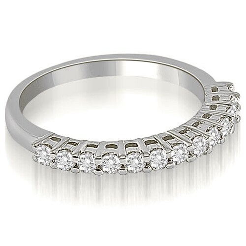 0.40 cttw. 14K White Gold Classic Round Cut Diamond Wedding Ring