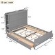 preview thumbnail 24 of 31, Full Size Bed Frame with Shelves&Headboard, Wood Platform 4 Storage Drawers, Support Legs for Girls Boys, No Box Spring Needed