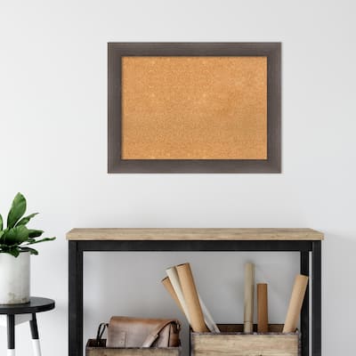 Hardwood Wood Framed Natural Corkboard Bulletin Board