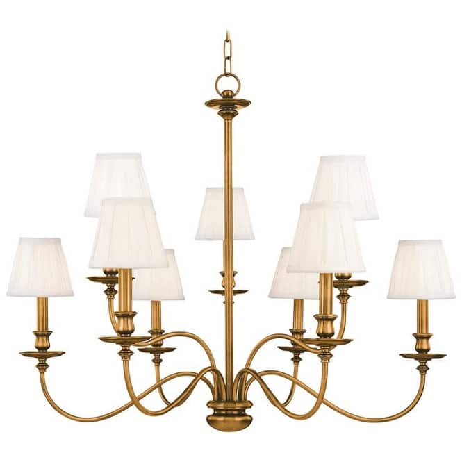 Hudson Valley Lighting Menlo Park 9 Light 34" Wide Chandelier - Aged Brass