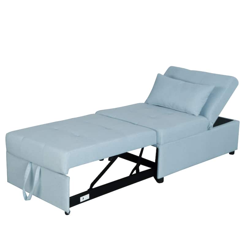 Multi-Functional Folding Ottoman Sofa Bed with Converts to Lounge Chair and Single Bed (264lb Capacity)
