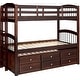 preview thumbnail 4 of 5, Twin Over Twin Wood Bunk Bed with Drawers