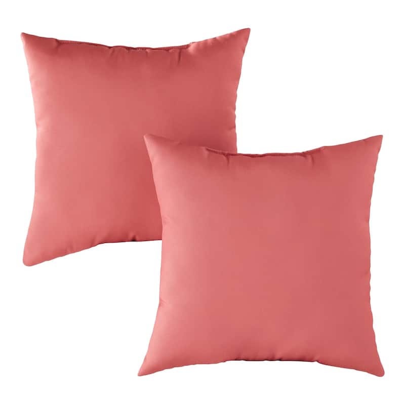 Outdoor 17-inch Square Polyester Accent Pillow (Set of 2)