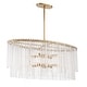 preview thumbnail 7 of 5, Bleecker 8 Light Antique Gold Chandelier - 36'' W x 16'' H