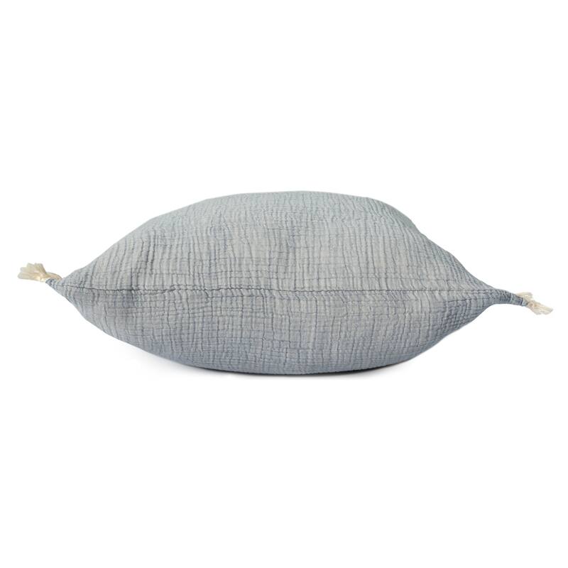 Sevita Solid Turkish Cotton Fringed Throw Pillow