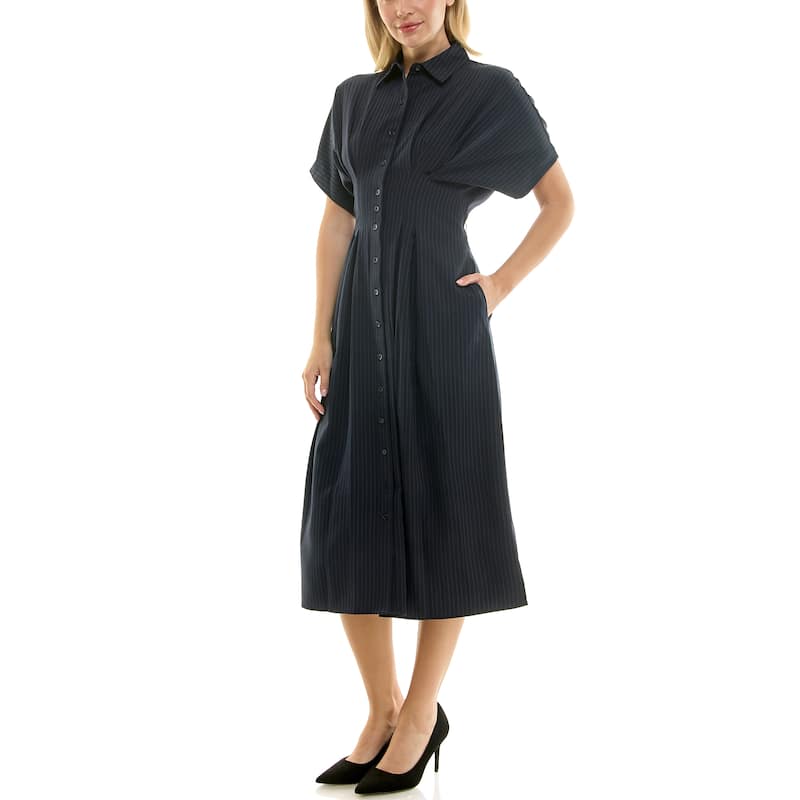 Nicole Miller Pinstripe Shirtdress