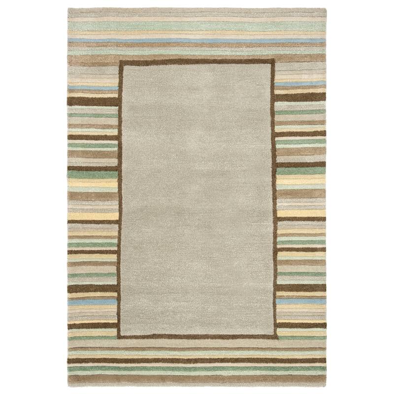 Martha Stewart by SAFAVIEH Striped Border Wool Rug - 4' x 6' - Tadpole Green