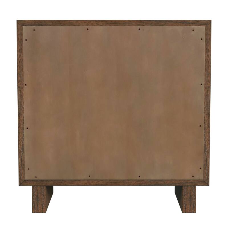 Halmstad 24 in. W Wood Panel 2 Drawer Nightstand with Soft-Closing Drawers