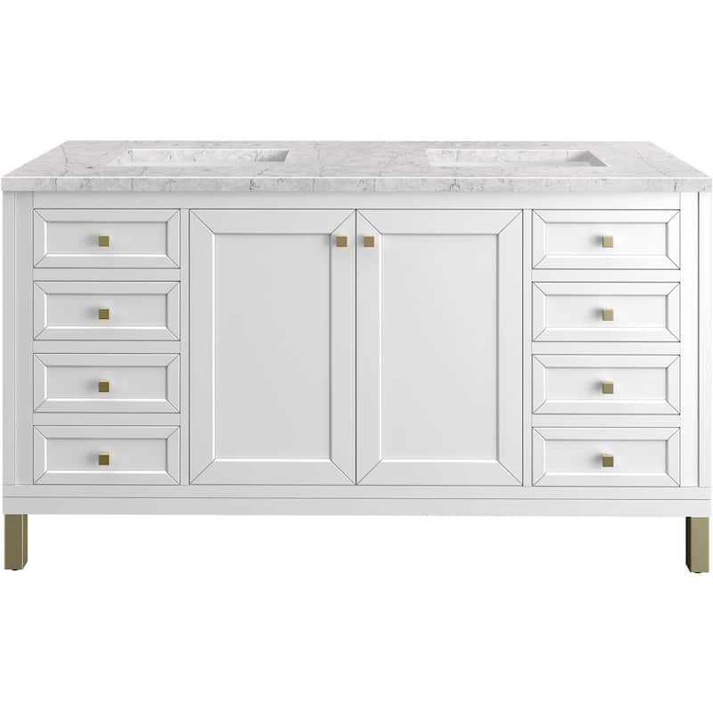 James Martin Vanities 503-V60D-3EJP Chicago 60" Free Standing Double - Glossy White