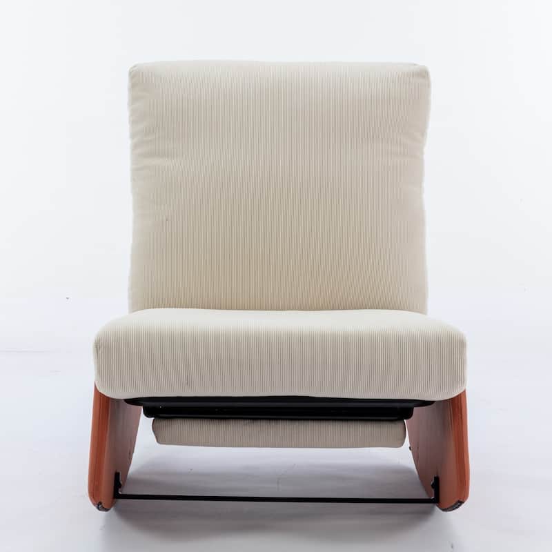 Modern Rocking Chair Upholstered Lounge Chair with Footrest