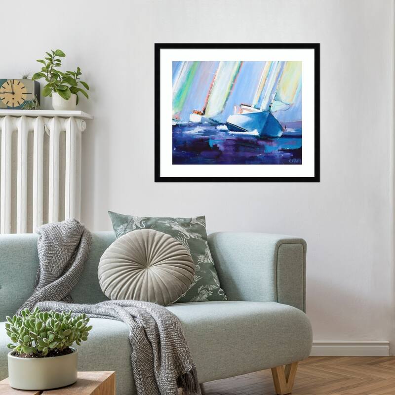 Beating No. 2 by Curt Crain Wood Framed Wall Art Print