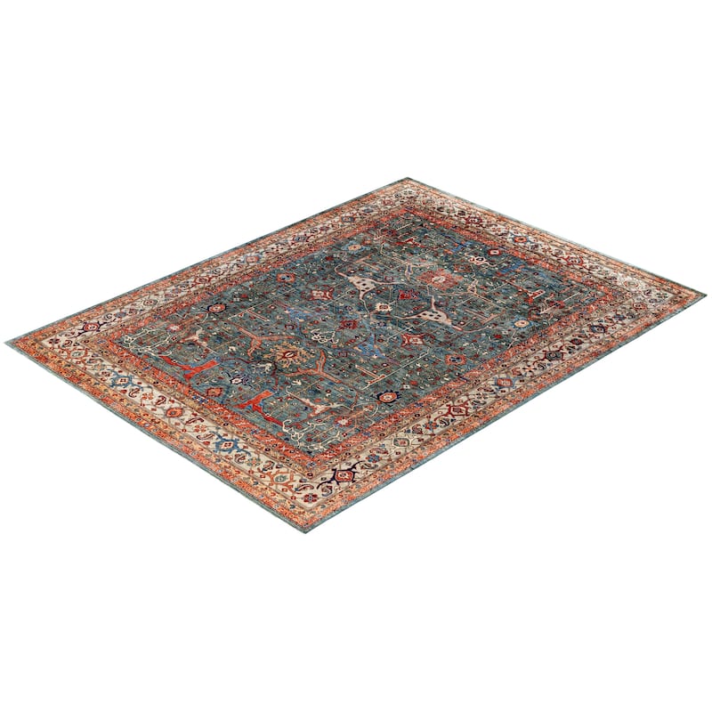 Serapi One-of-a-Kind Hand-Knotted Area Rug - Green - 9' 2" x 12' 0"
